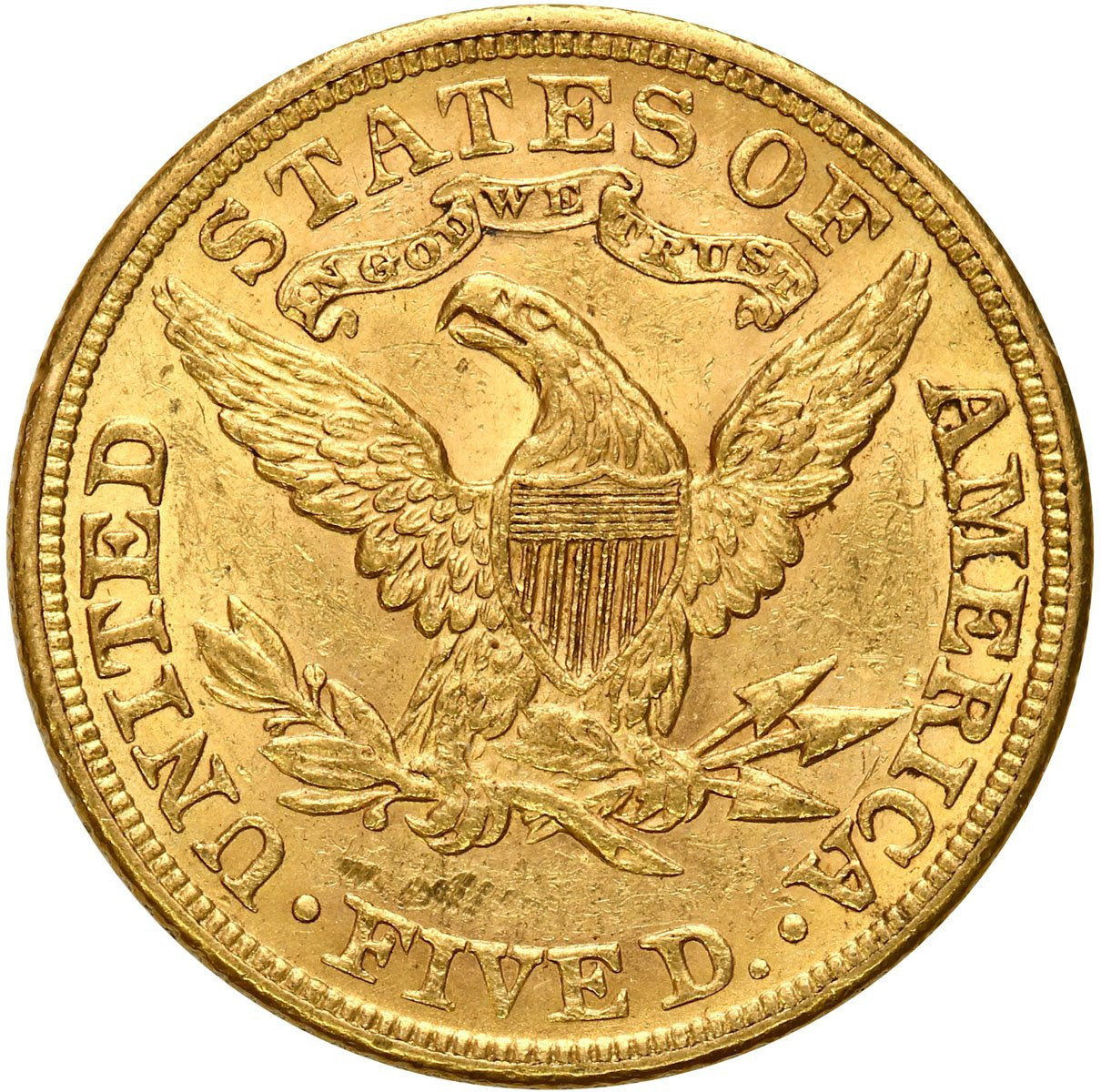 USA. Złote 5 $ dolarów 1885 Filadelfia